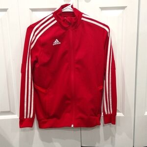 Adidas Striped Red ♥️ Superstar Top Track Jacket Junior Boys Full Zip